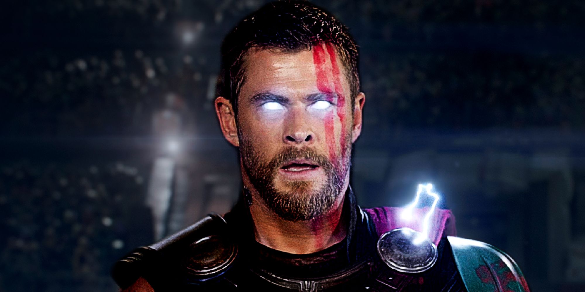 Chris Hemsworth's Thor uses his lightning abilities to power up in Sakaar in Thor Ragnarok