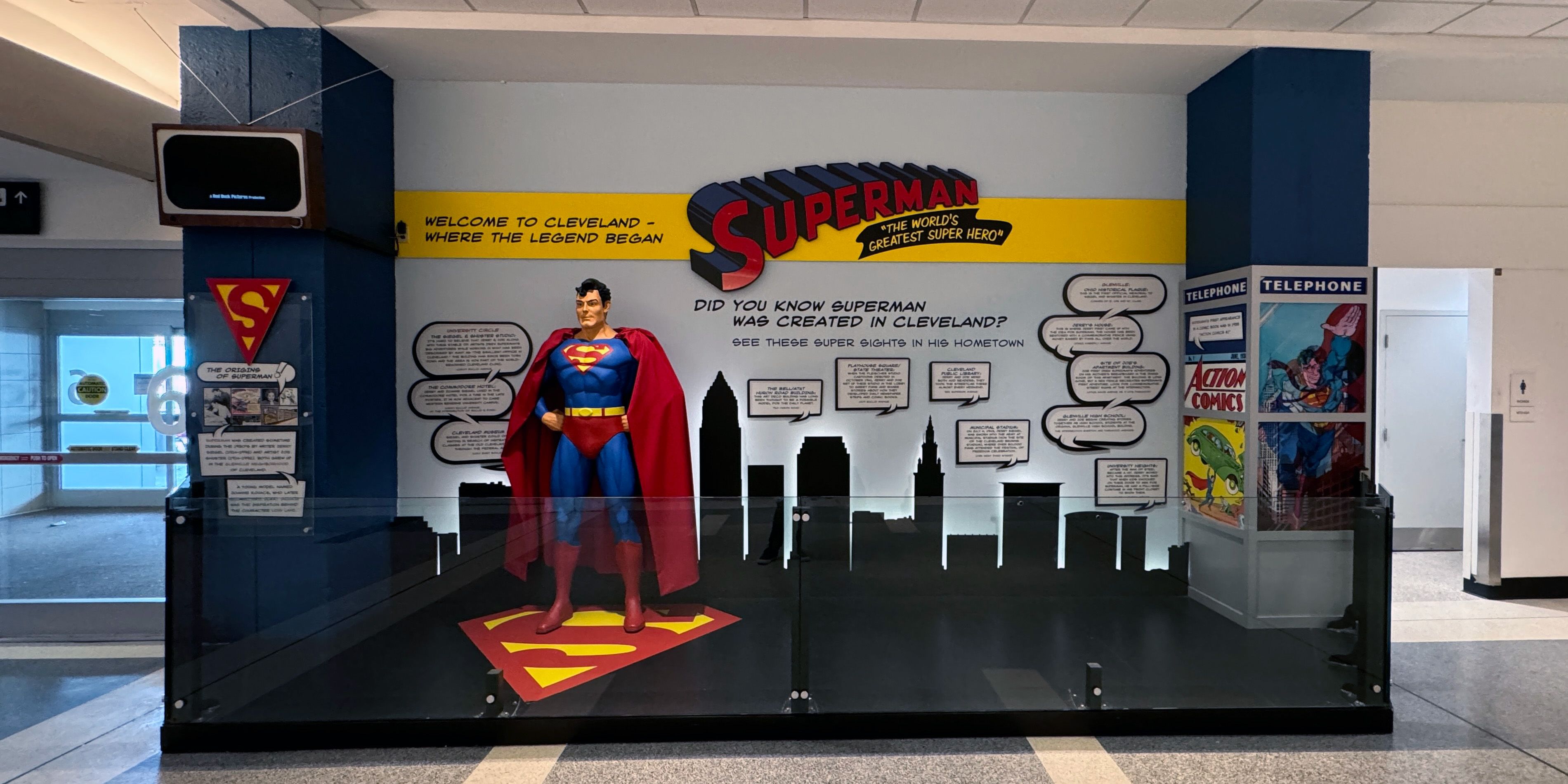 Cleveland Airport Superman Exhibit by Rob Keyes