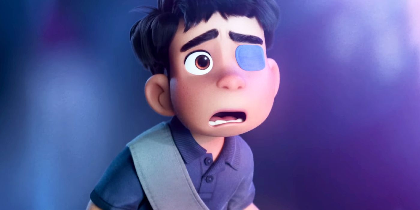 Elio looking distraught in Elio 2025