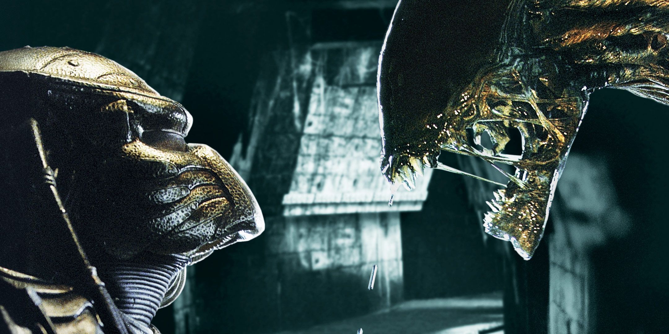 Xenomorph and a Predator facing off