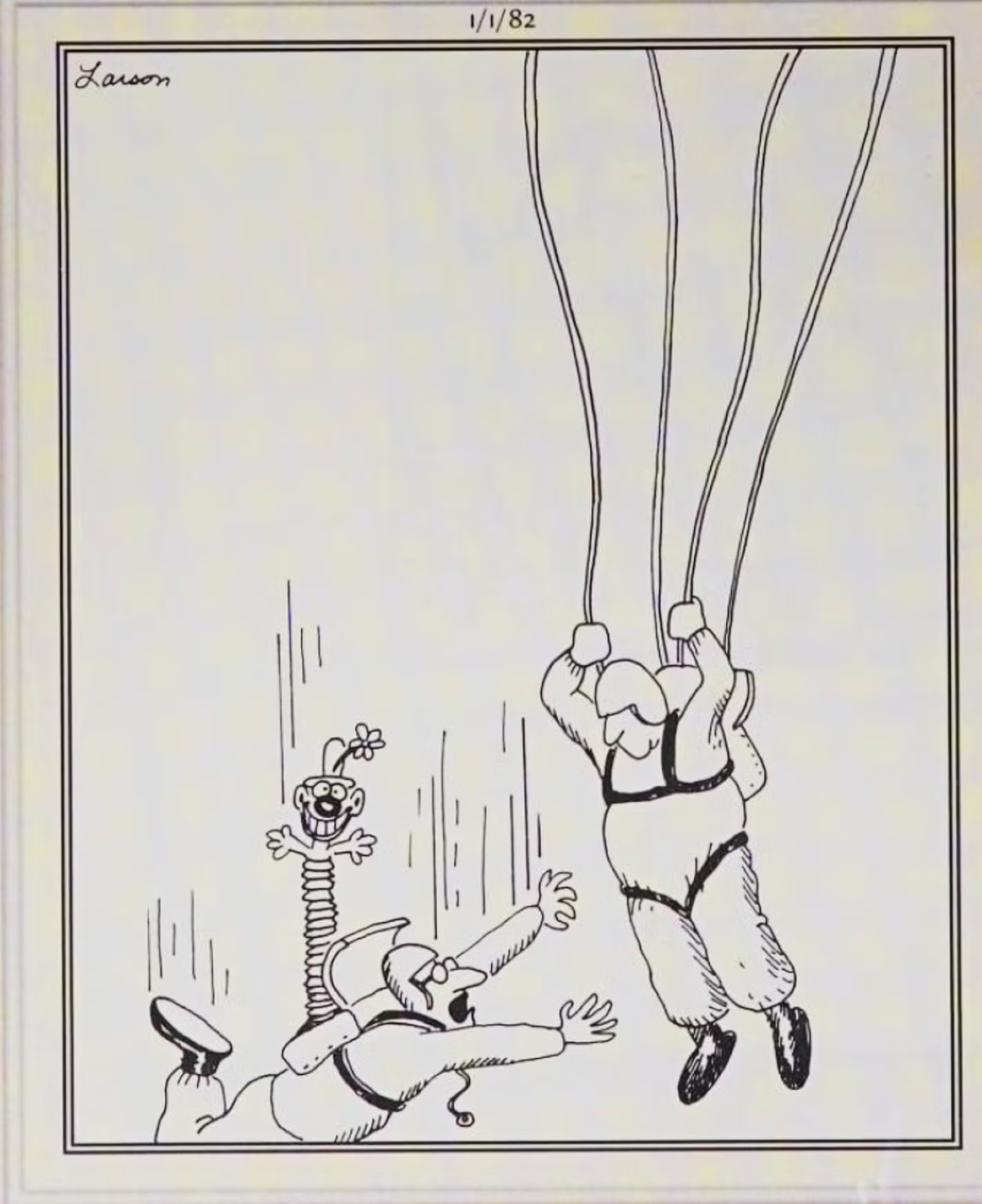 far side clown parachute