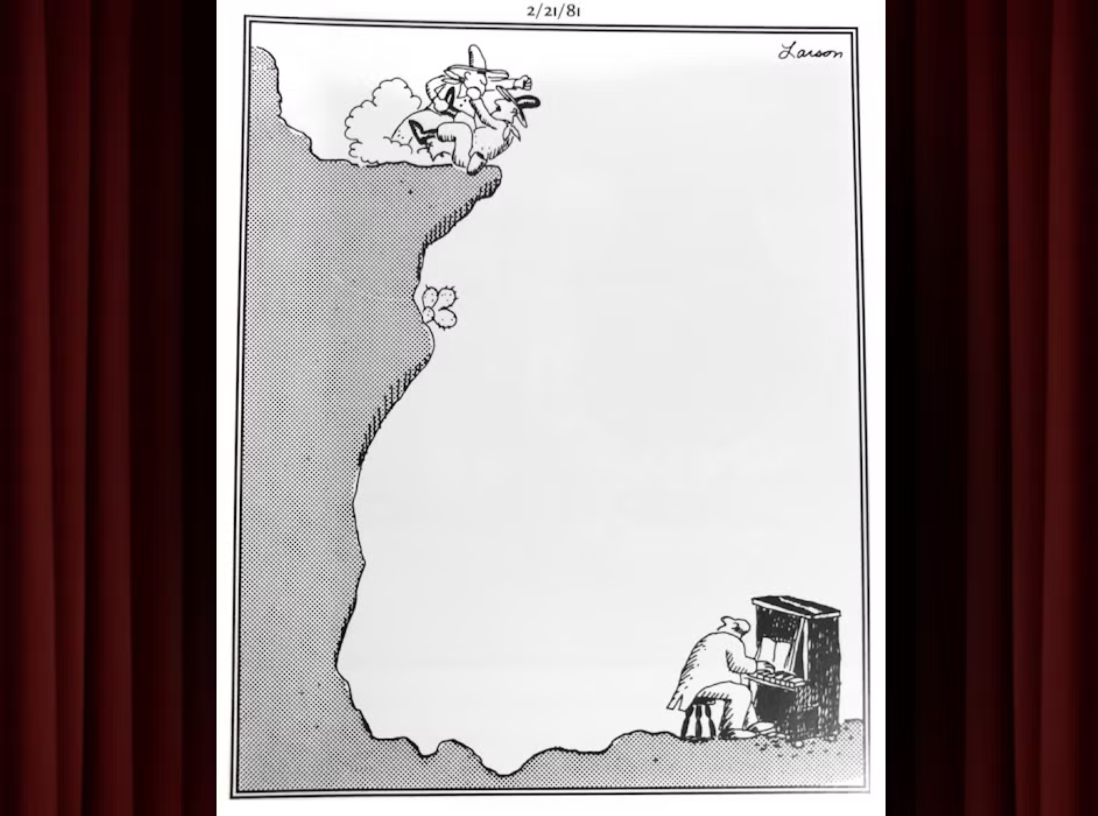 far side comic cowboy cliff