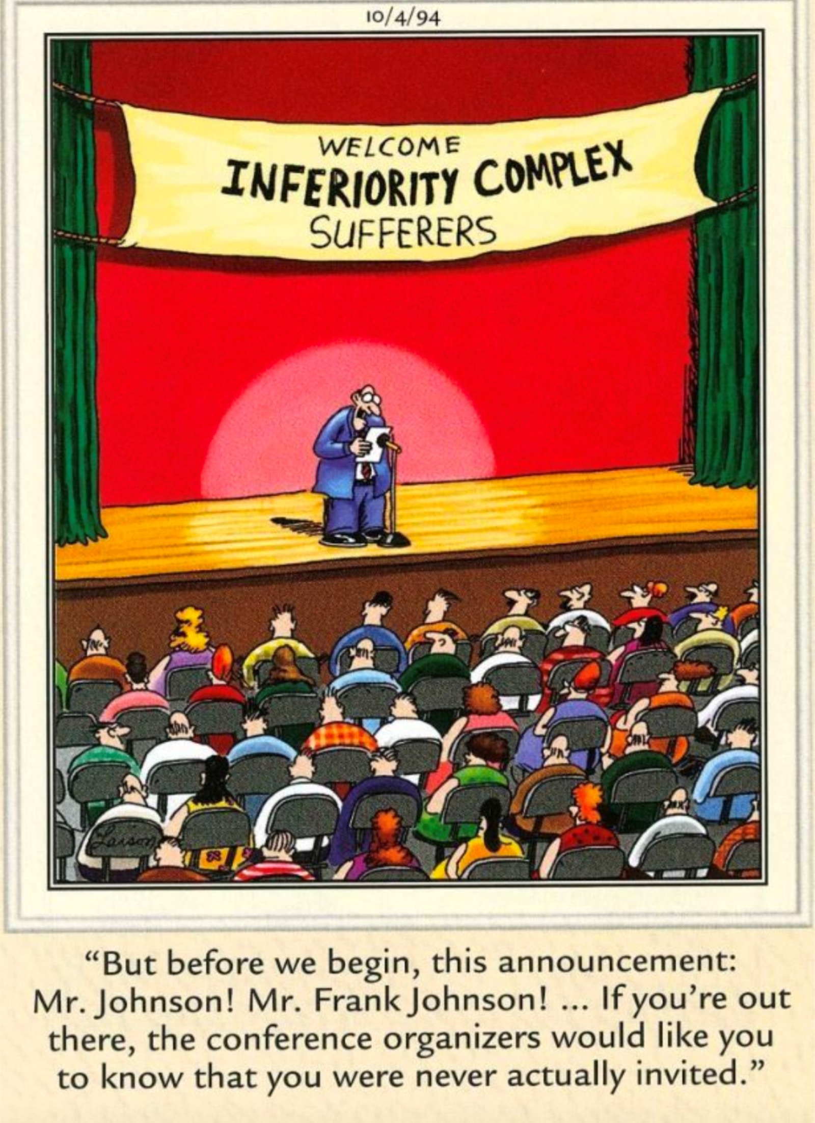 Comic sulla sensazione d’inferiorità
