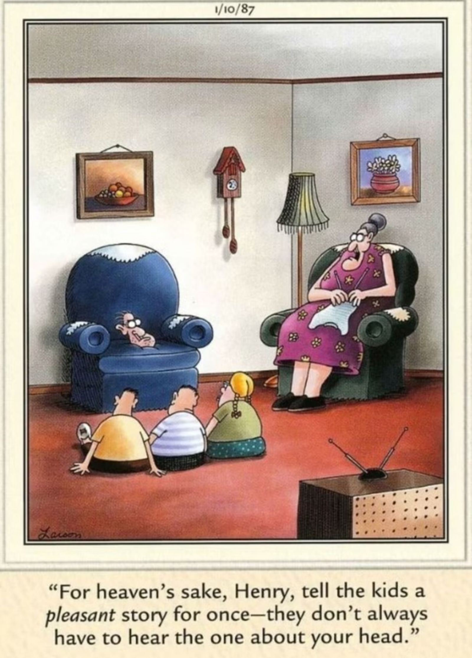 far side head couch story