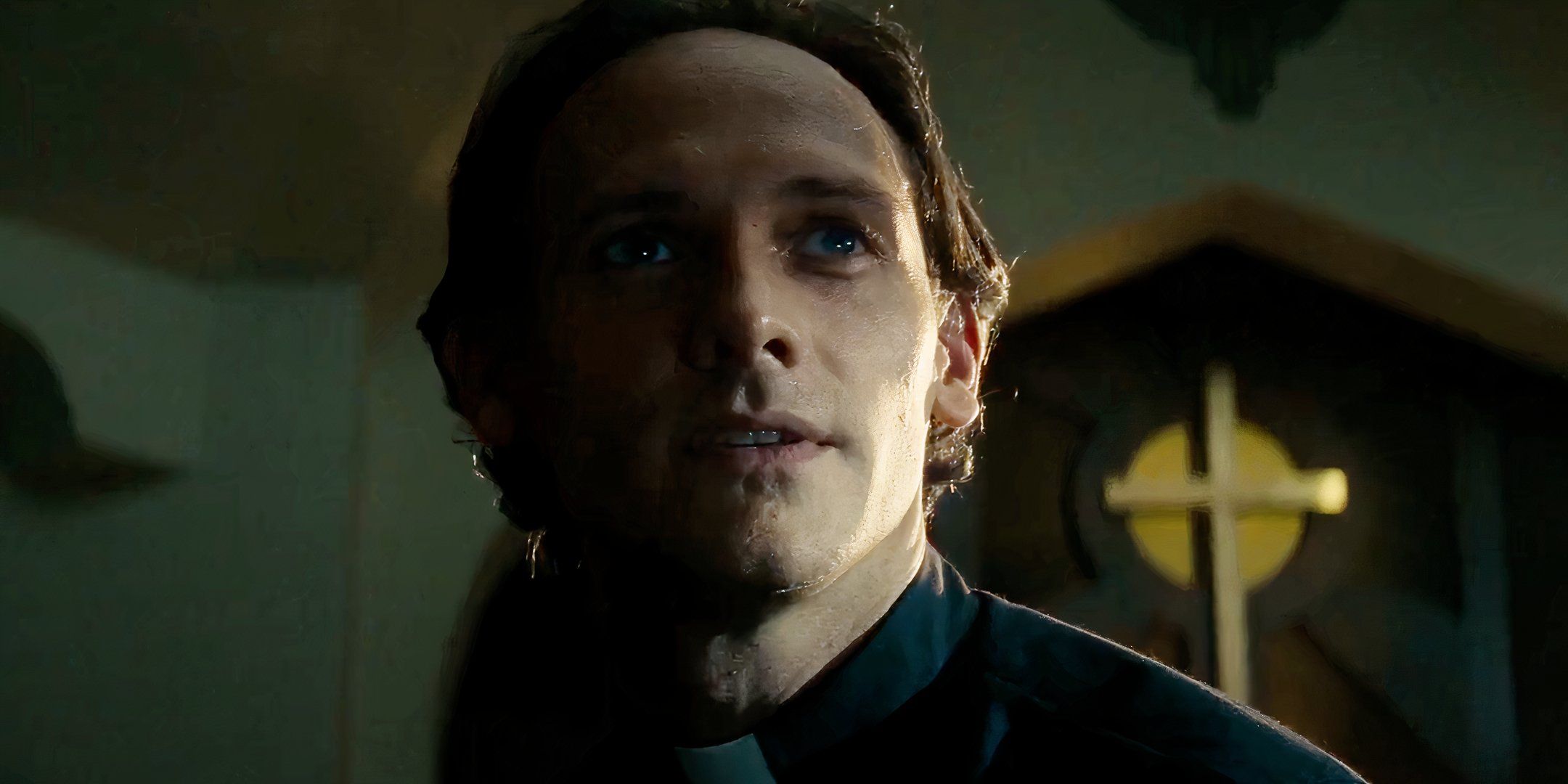 Father Leone looking at Superman in Man of Steel