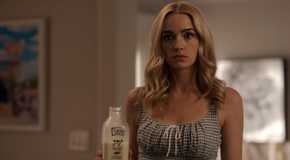 Georgia holding milk in Ginny & Georgia