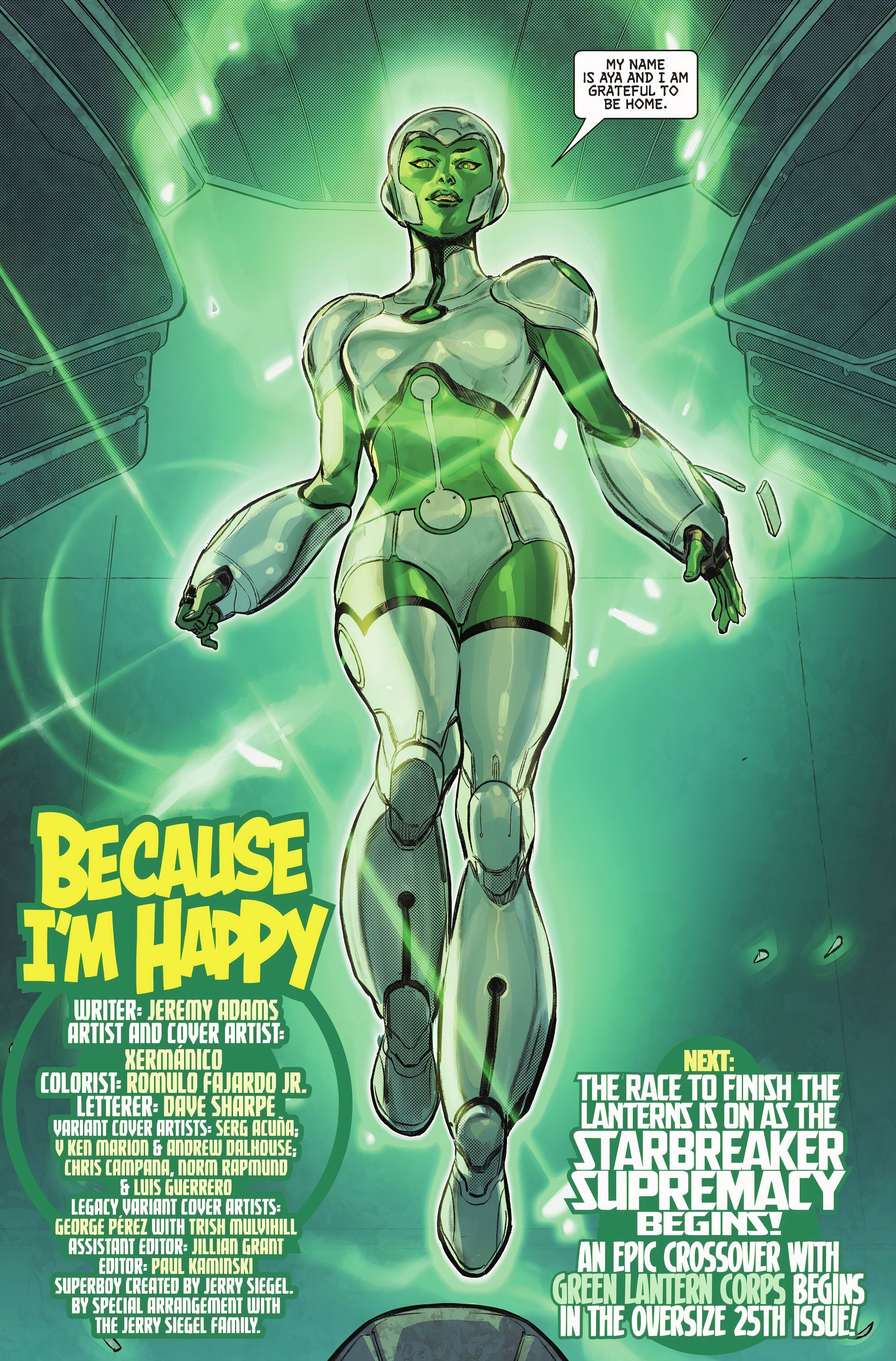 Green Lantern Aya är tillbaka och kanon i DC