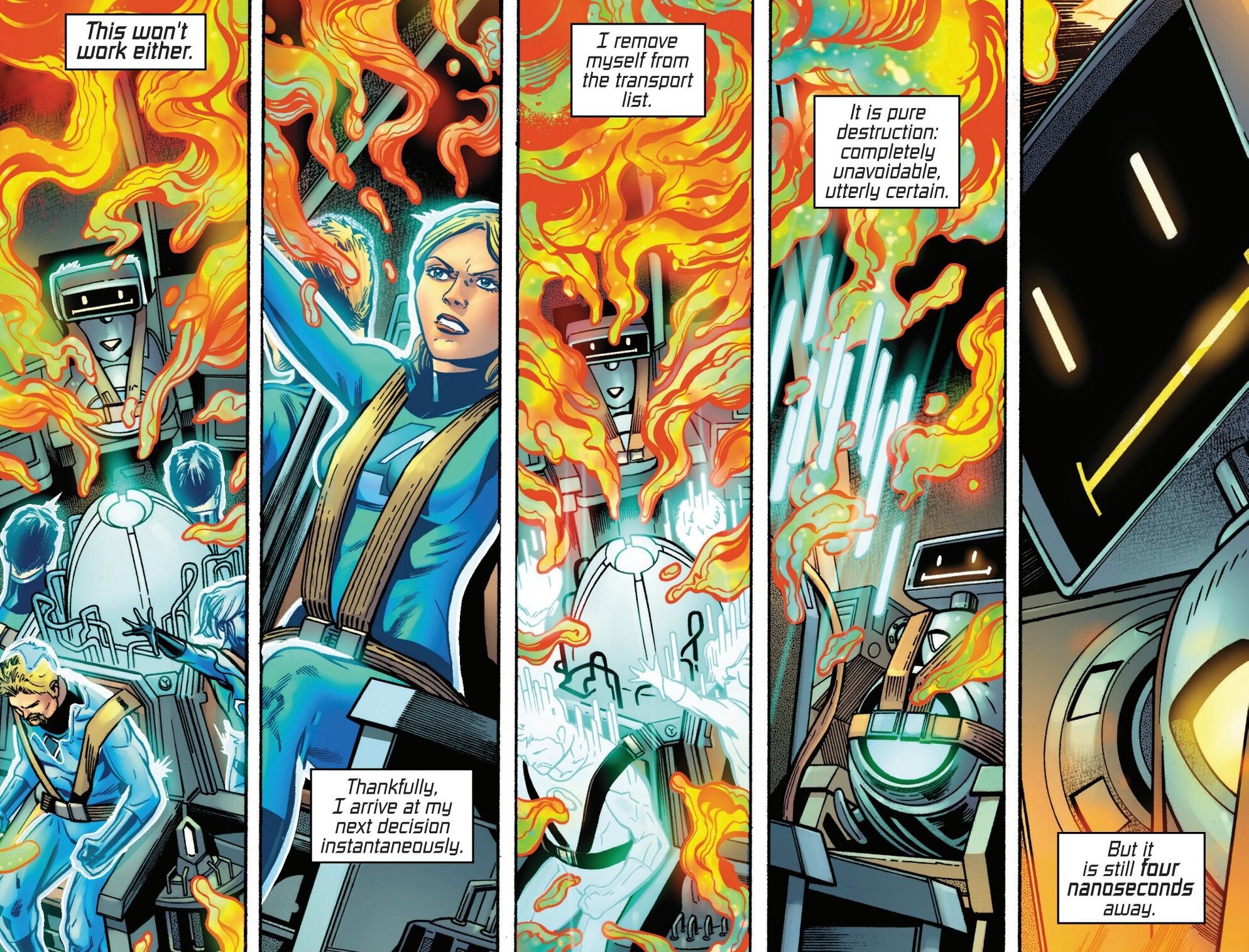 HERBIE sacrifices himself to save the Fantastic Four from the Big Bang in Marvel Comics art