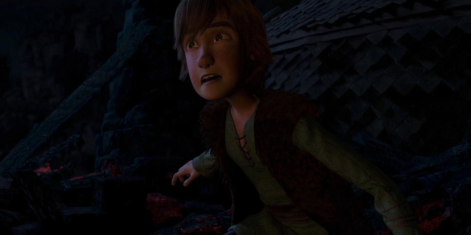 Hiccup looking shocked after shooting down a Night Fury in How To Train Your Dragon 2010