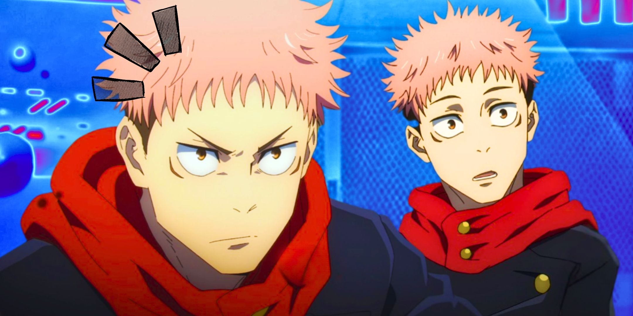Yuji Itadori from Jujutsu Kaisen frowning custom featured image by Diana Acuña