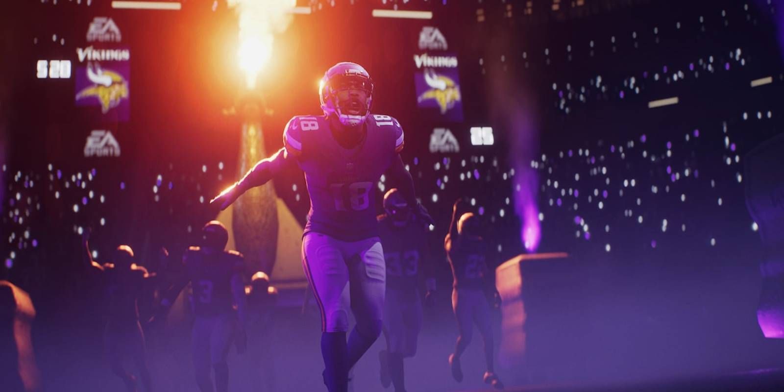 Madden NFL 26 Justin Jefferson walking out onto the field for a game