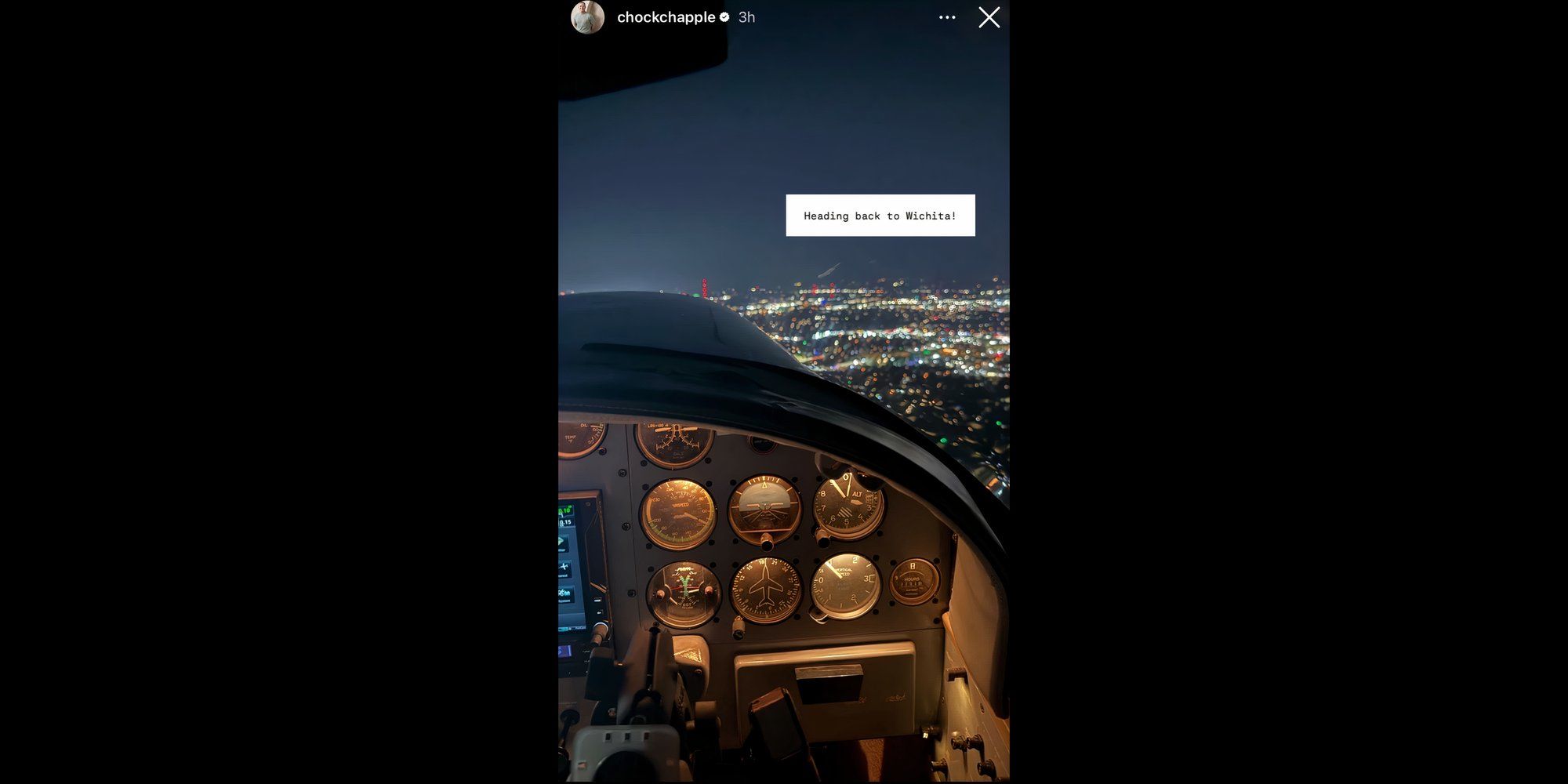 The Golden Bachelorette's Chock Chapple's Instagram Story Screen Shot About Him Heading Back To Wichita