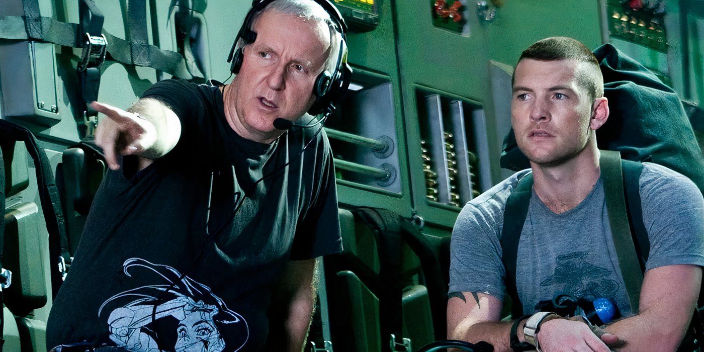 James Cameron on the set of Avatar