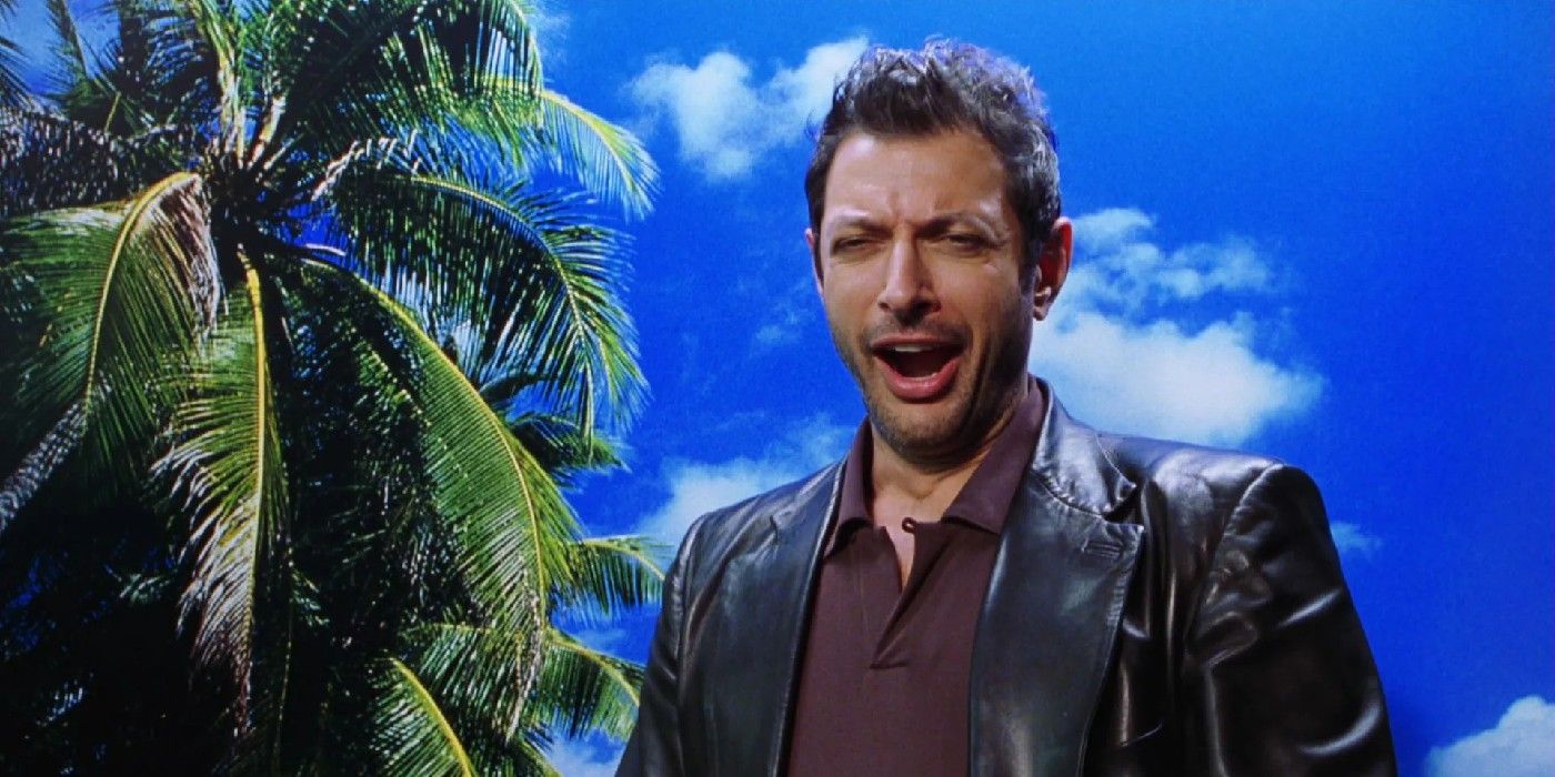 Jeff Goldblum yawning in Jurassic Park
