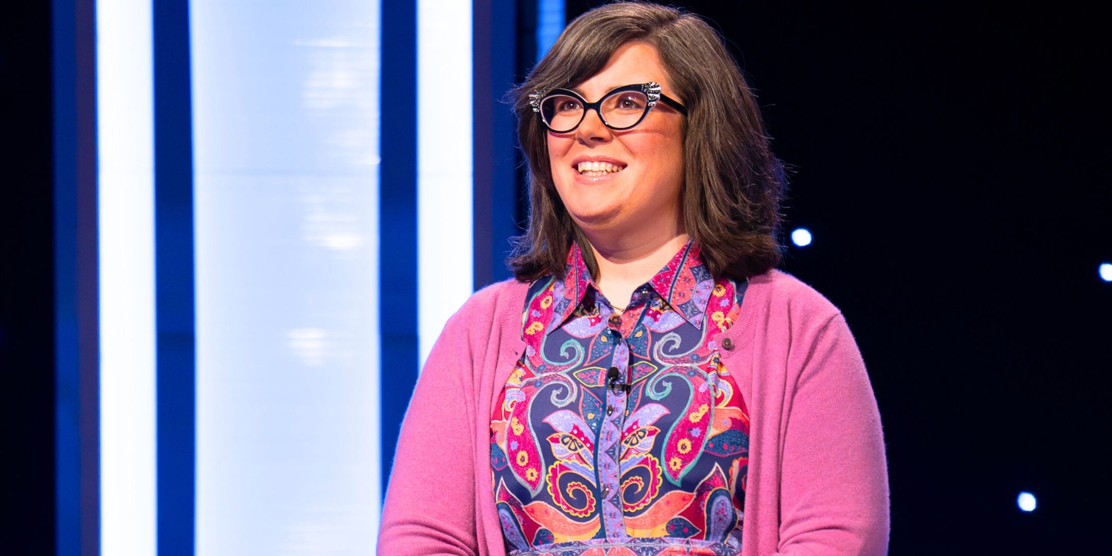 Jeopardy! Masters’ Victoria Groce smiles
