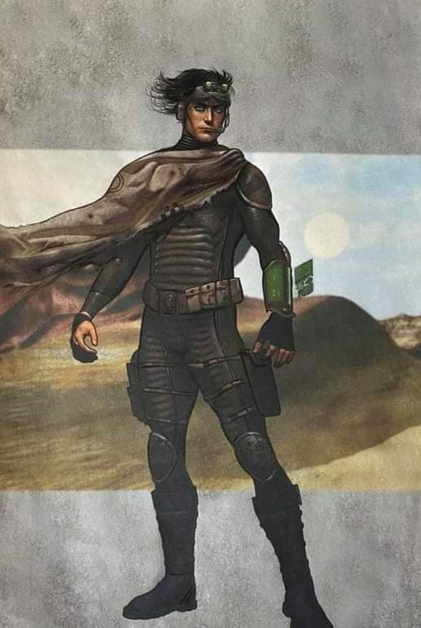 Jim Lee Dune concept art of Paul Atreides on Arrakis
