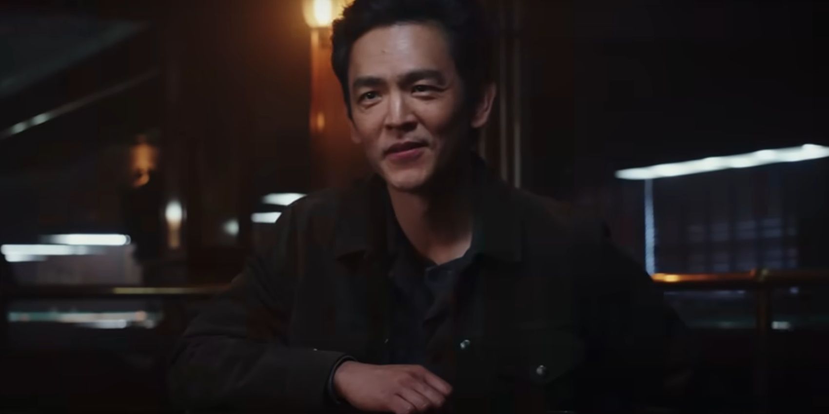 John Cho in a bar in Poker Face