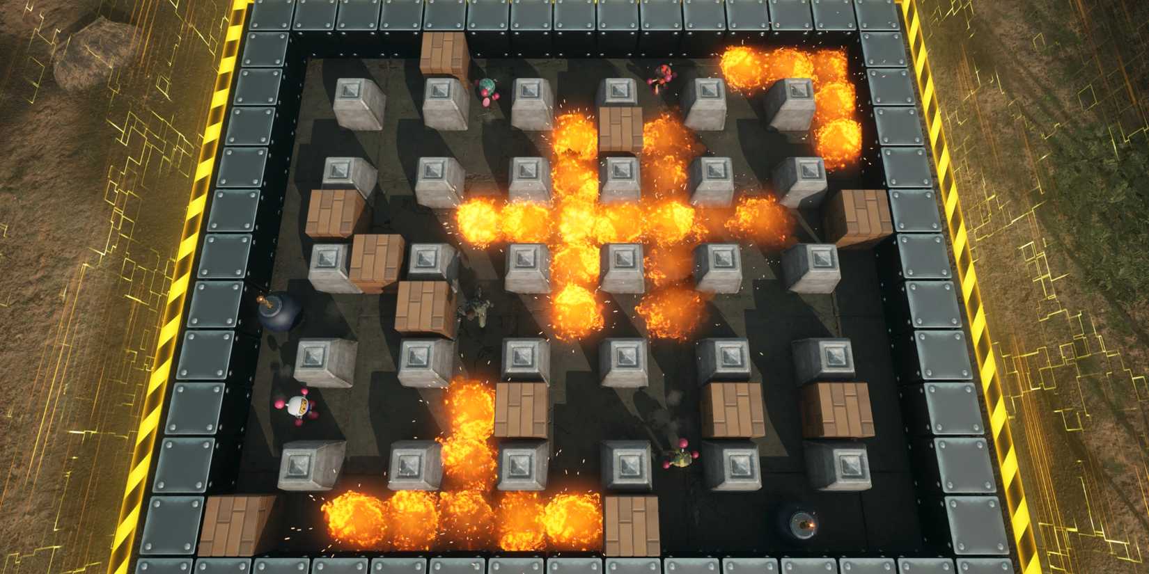 O minigame de cobra vs. Bomberman em Metal Gear Delta Solid Delta: Snake Eater.