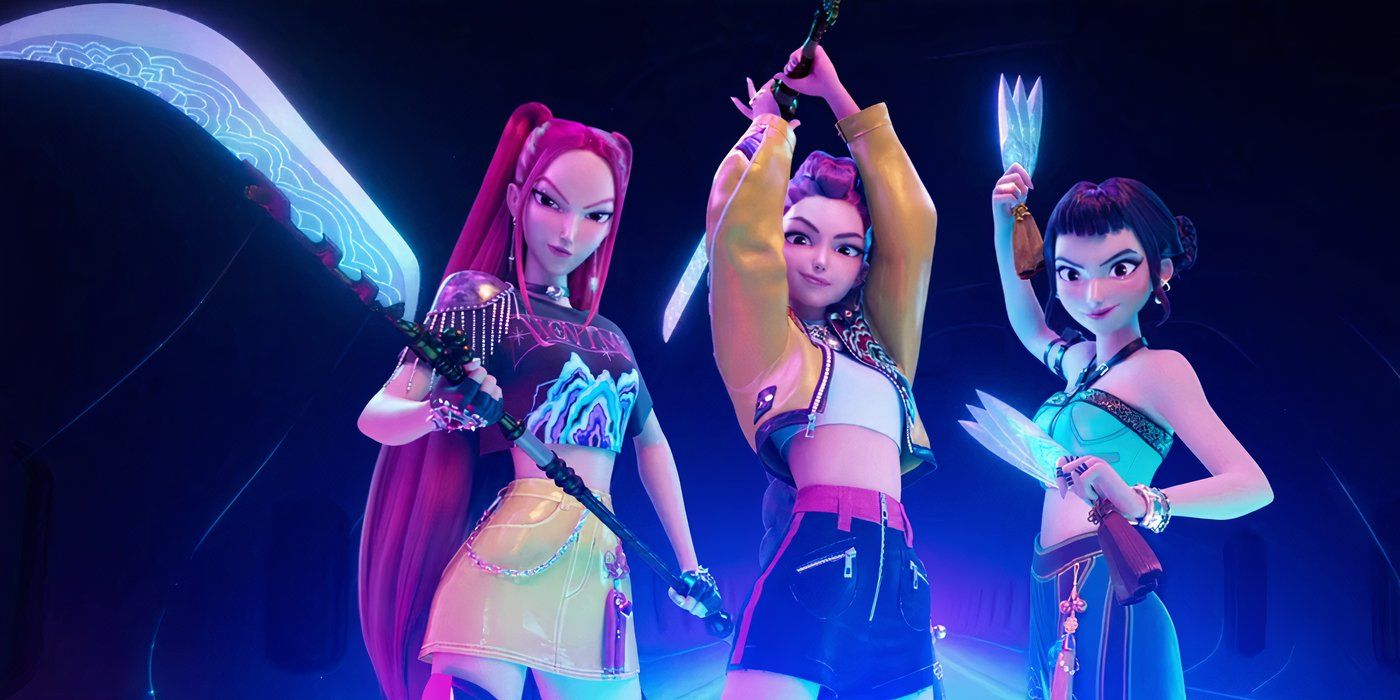 The girl group posing in KPop Demon Hunters