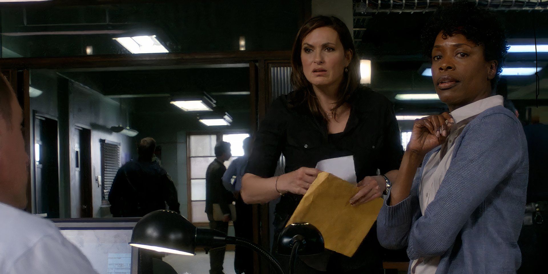 Mariska Hargitay as Olivia Benson and Charlayne Woodard as Sister Peg in Law & Order: Special Victims Unit