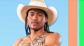Love Island USA Season 7's Taylor Williams wearing a cowboy hat in his series headshot.