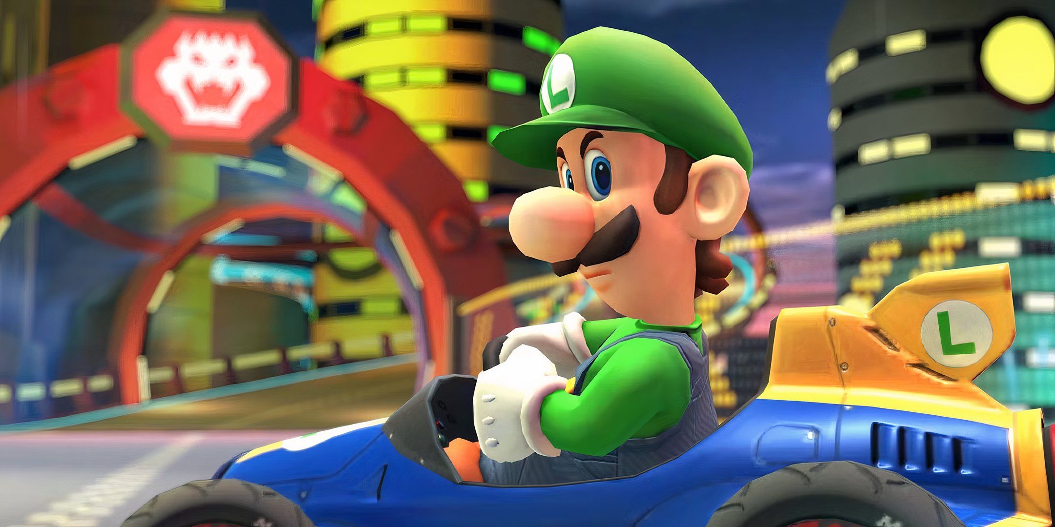 Luigi Death Stare In Mario Kart 8