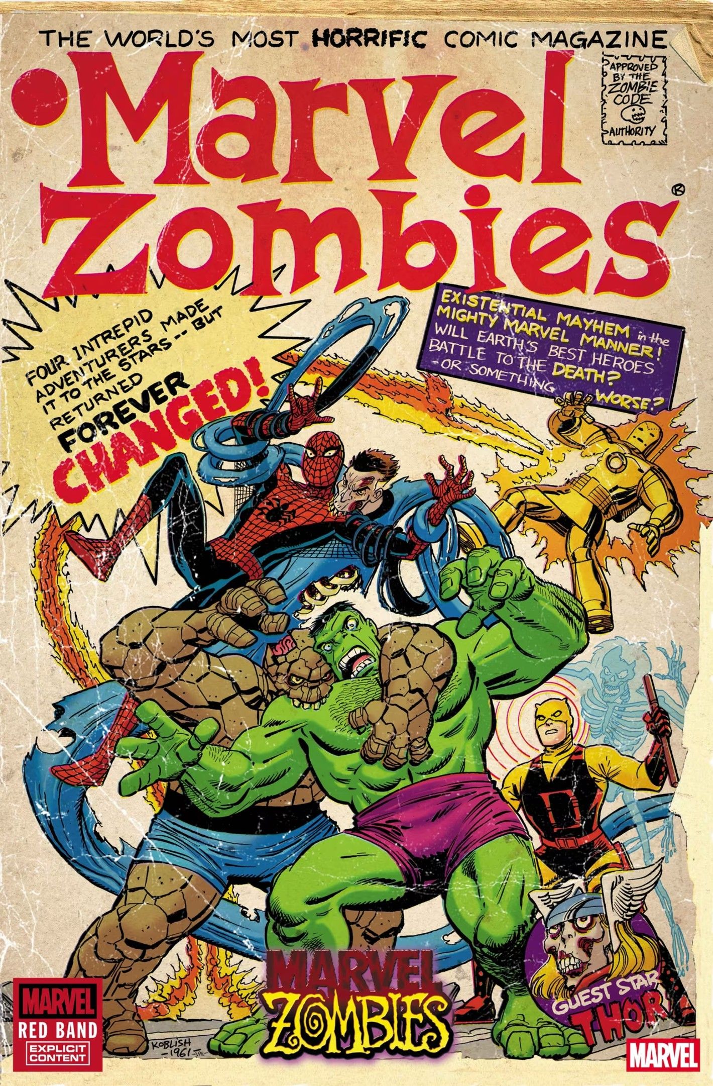 marvel-zombies-retro-style-cover A Marvel anuncia a nova série Fantastic Quours, com classificação R, que é muito extrema para o MCU