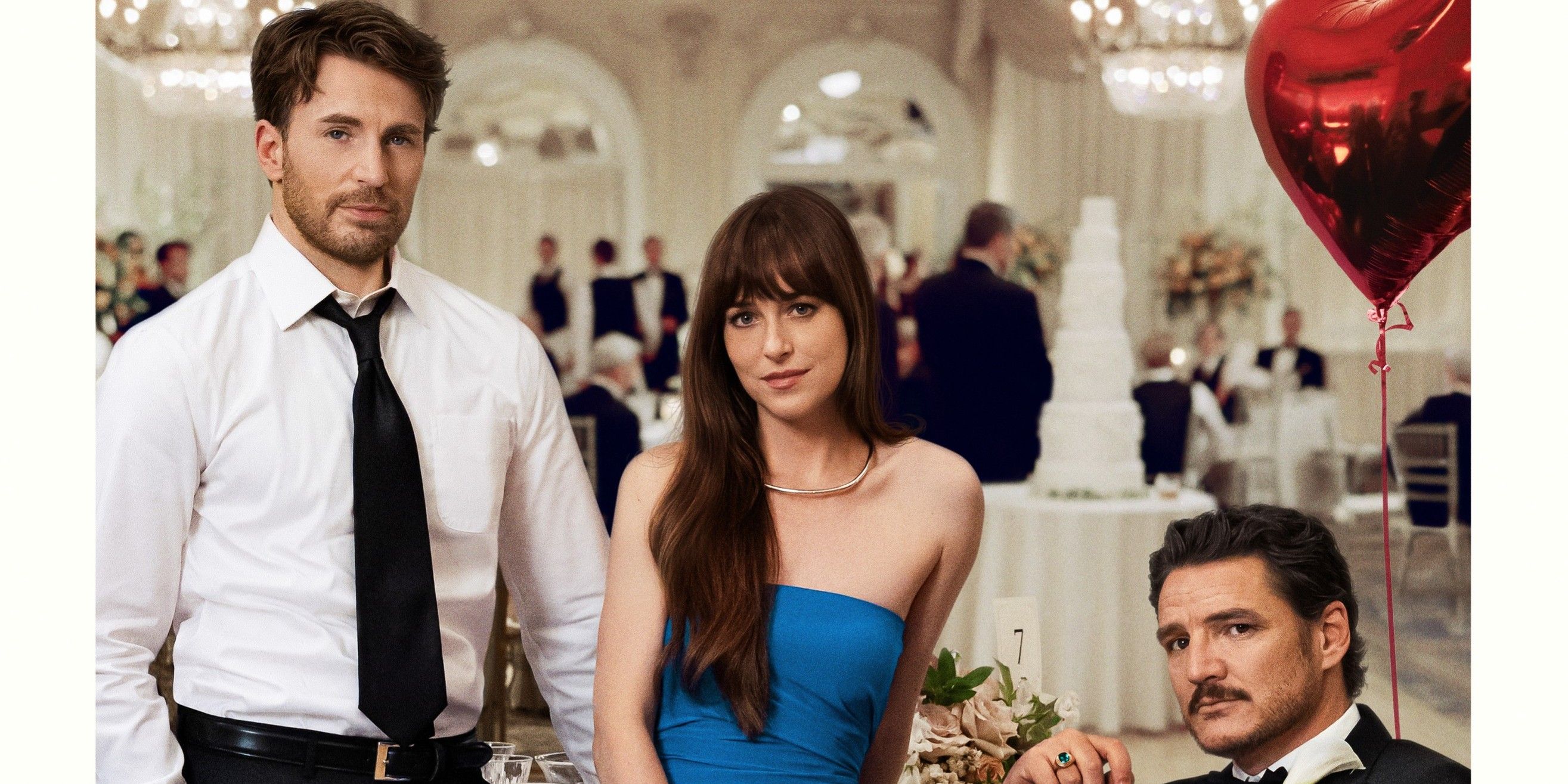 Chris Evans, Dakota Johnson and Pedro Pascal In Materialists