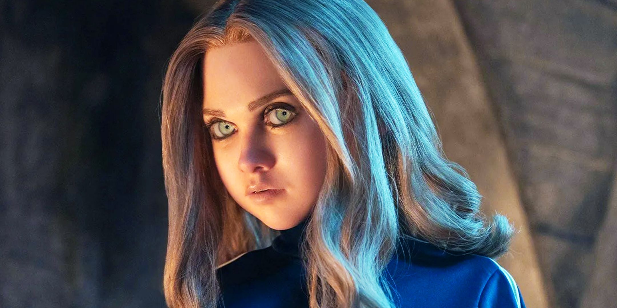 Megan looking scary in M3GAN 2.0