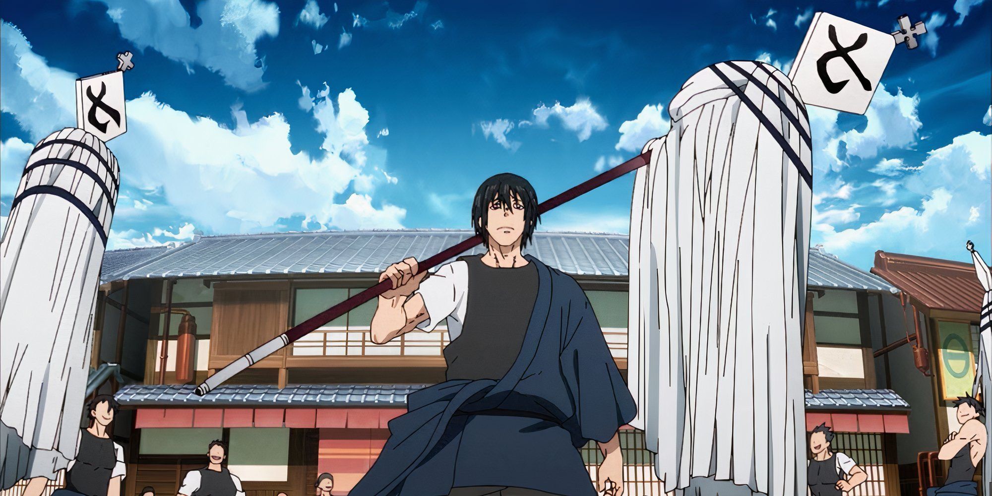 benimaru surrounded by the people of asakusa