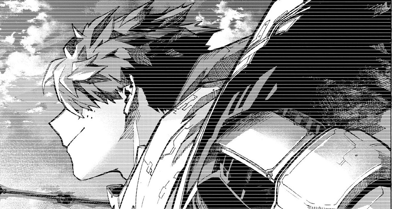 Deku in his power armor from Bonus Chapter 3.