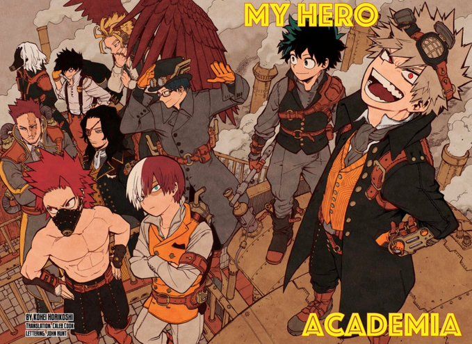 My Hero Academia - Steampunk AU artwork by Horikoshi