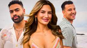 A Montage of Bachelor In Paradise Season 10 Contestants Justin Glaze, Kat Izzo, and Brian Autz
