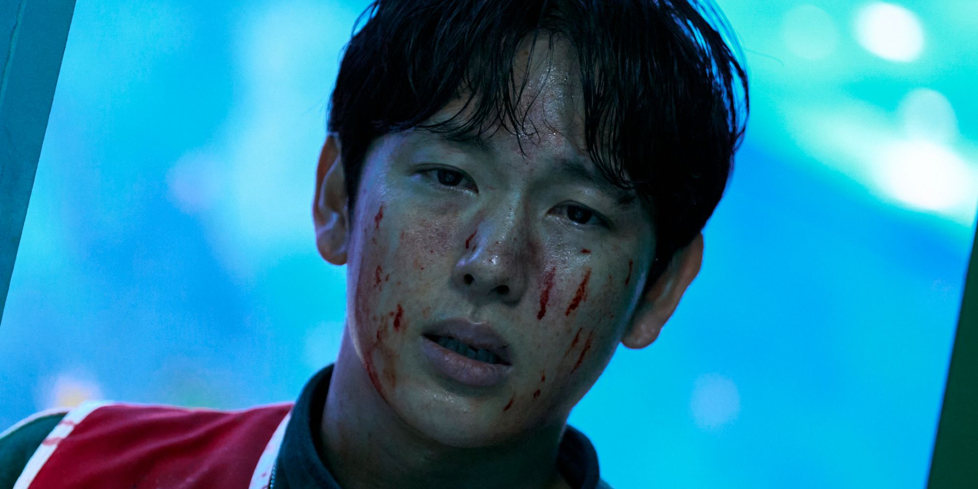 Myung-gi looking shocked in Squid Game season 3, episode 2