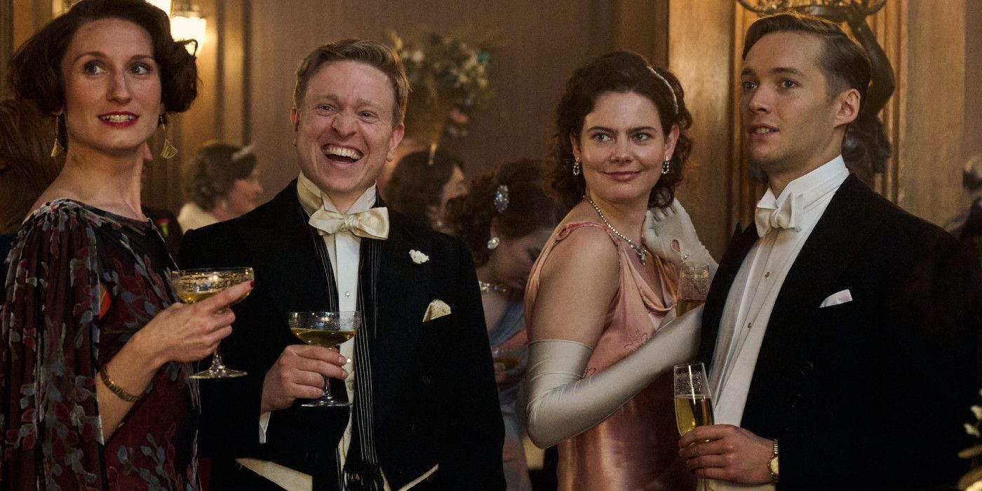 Nancy, Joss, Pamela, and Tom in Outrageous on BritBox