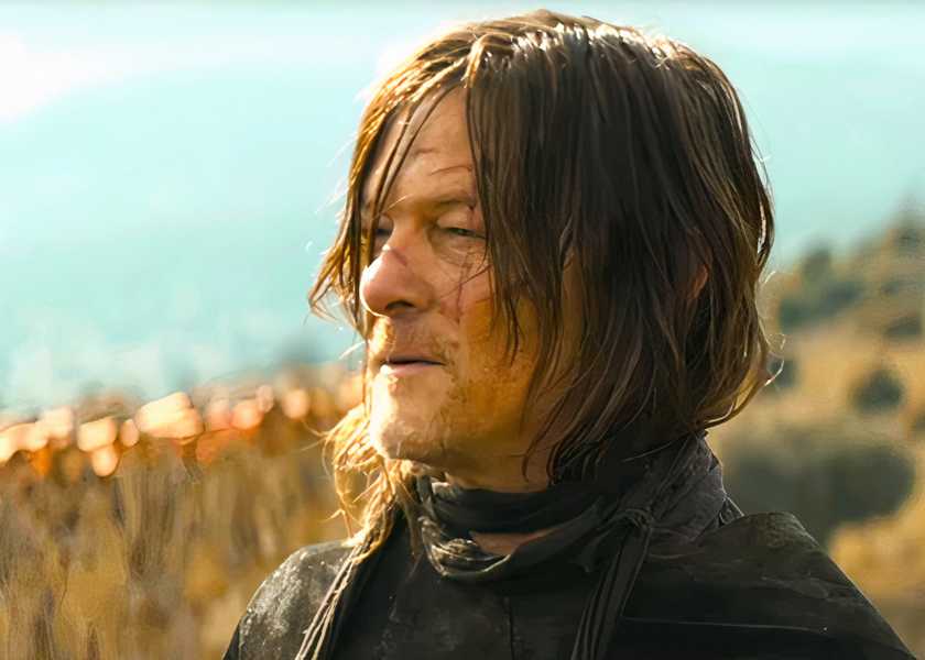 Norman Reedus as Daryl looking off to the side in The Walking Dead Daryl Dixon season 3 trailer