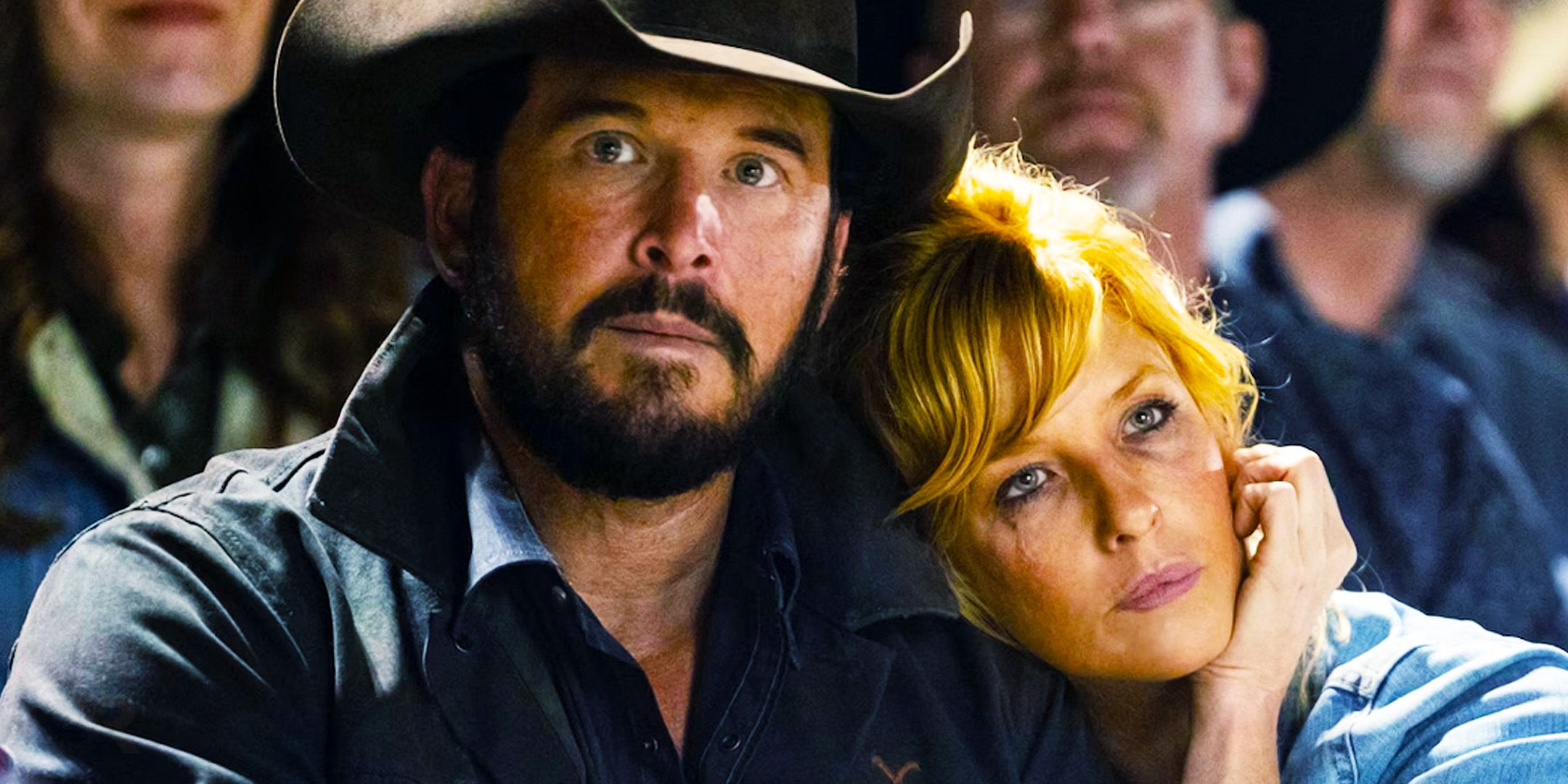 Cole Hauser as Rip and Kelly Reilly as Beth in Yellowstone