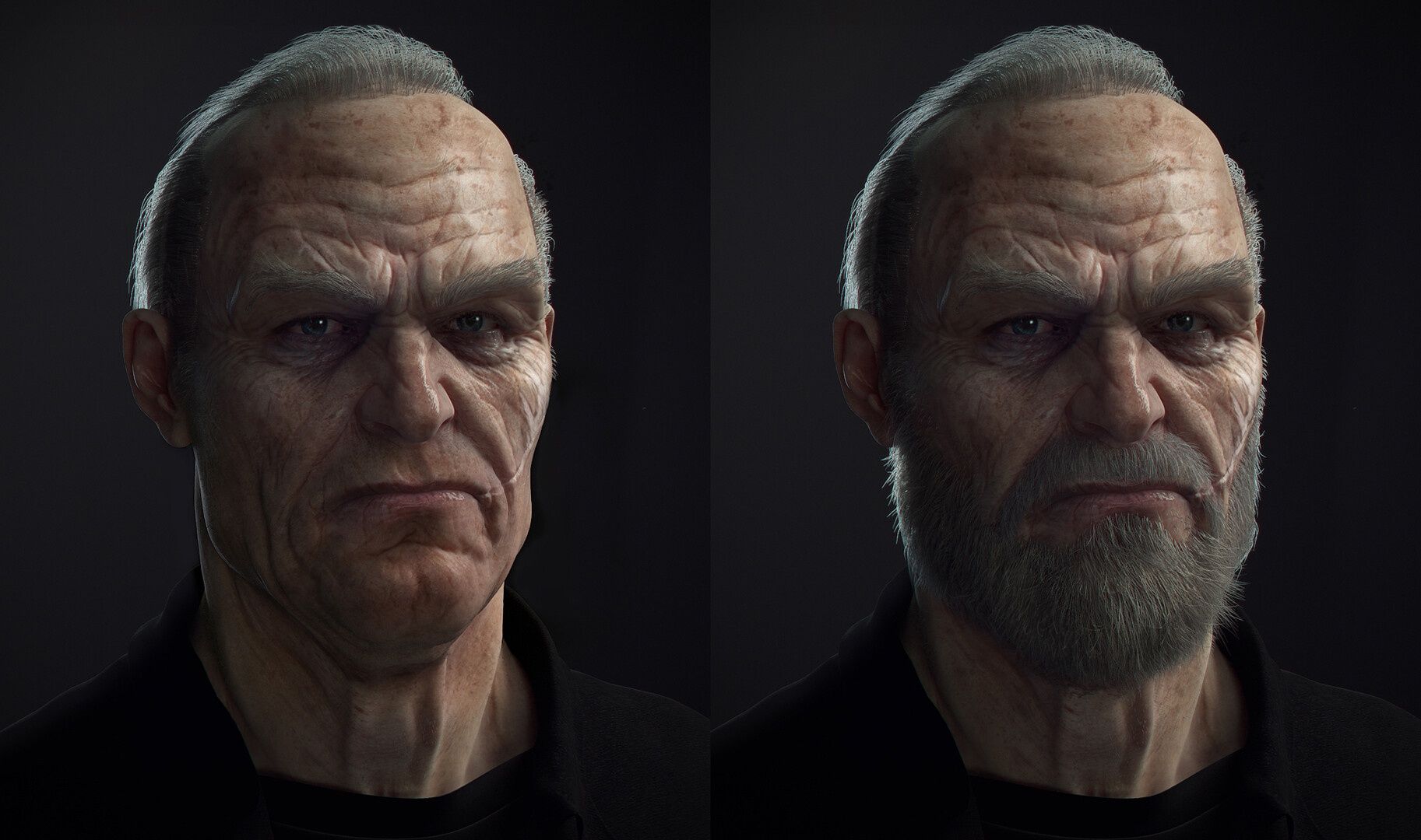 Older Bruce Wayne in canceled Batman Arkham game.