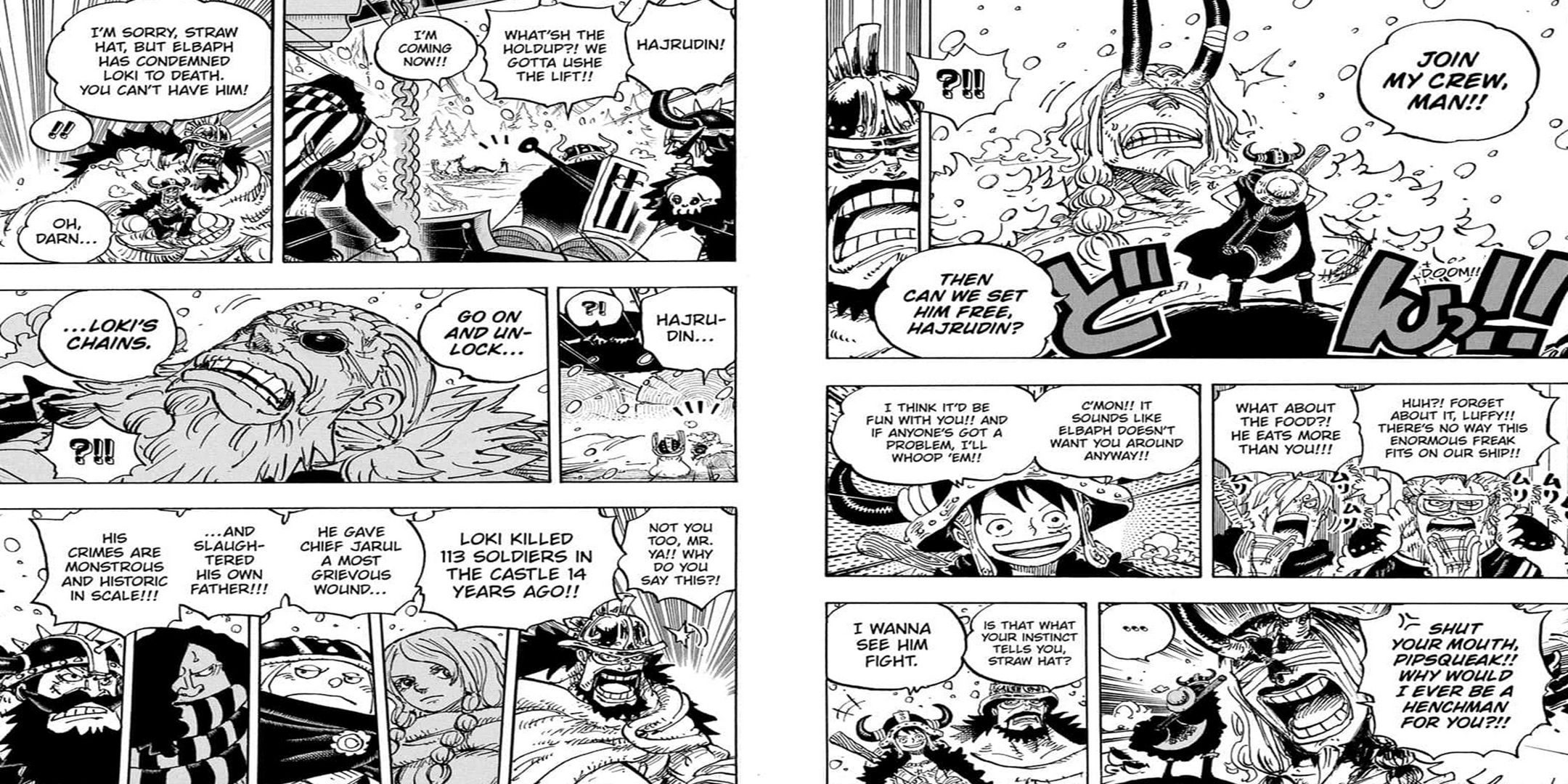Luffy asks Loki to join the crew