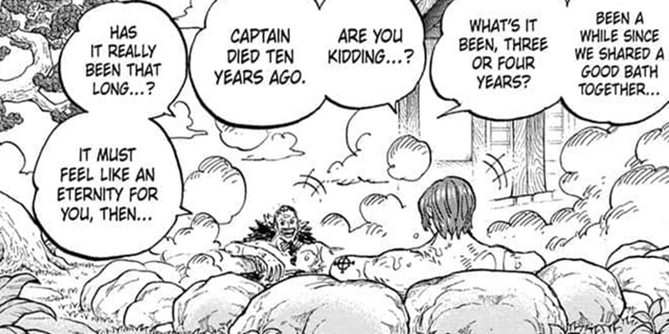 Shanks and Gaban in a flashback