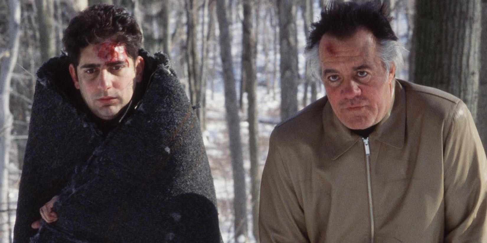 Paulie and Christopher in the snow in The Sopranos