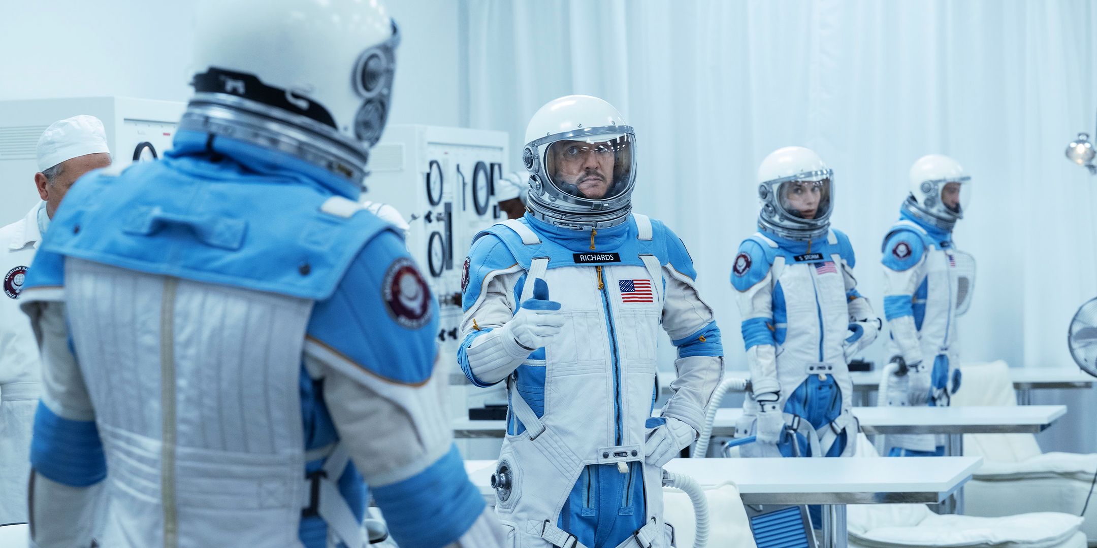 Pedro Pascal in Fantastic Four First Steps Giving the Thumbs Up