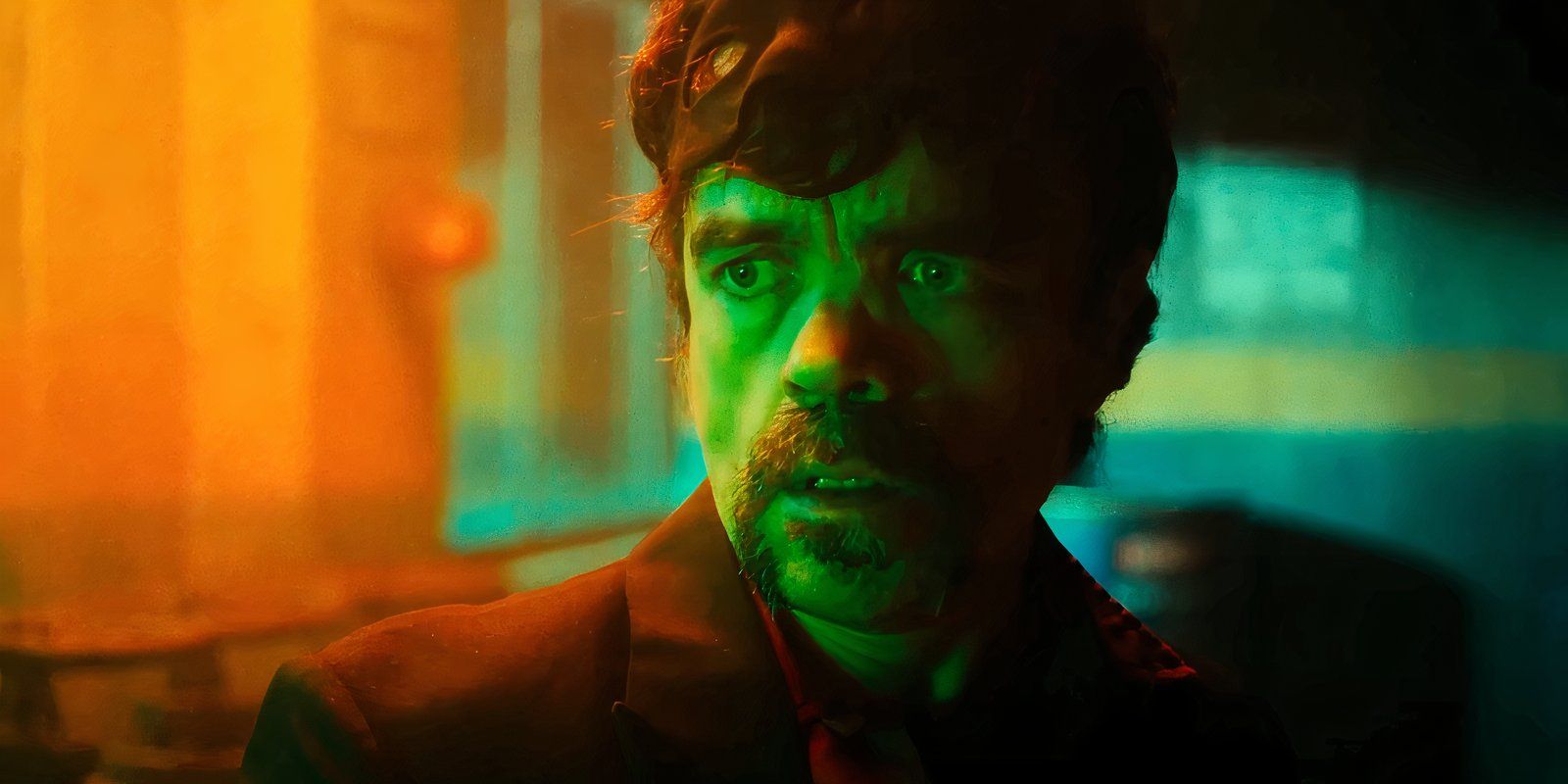 Peter Dinklage is staring at something in Toxic Avenger trailer