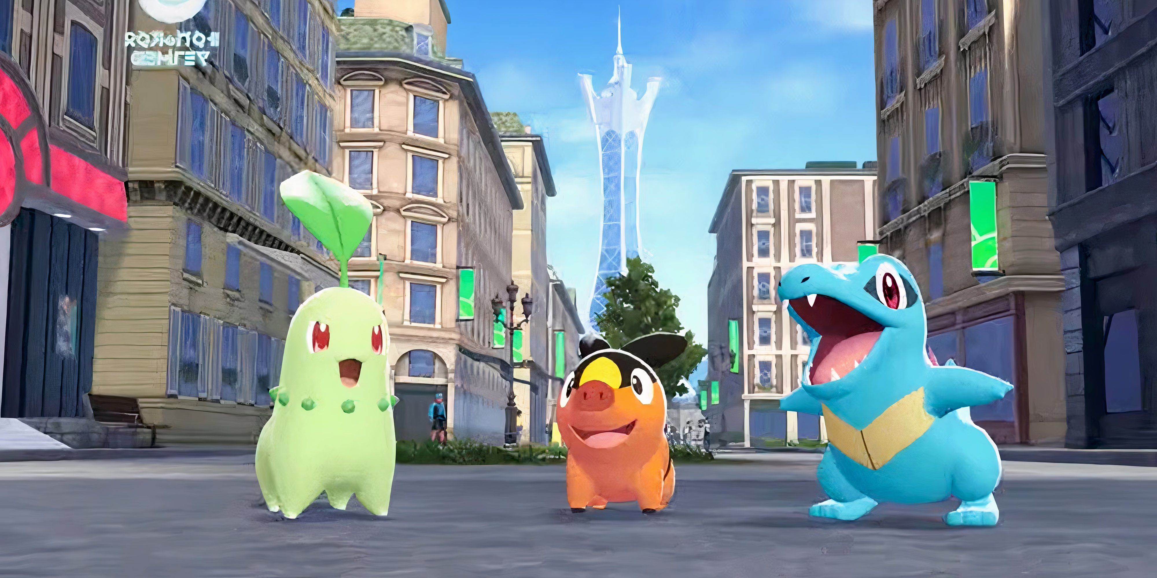 Chikita, Tepig, and Totodile from Pokemon Legends Z-A.