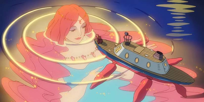 Ponyo - Fujimoto and Granmamare in the ocean and on a boat