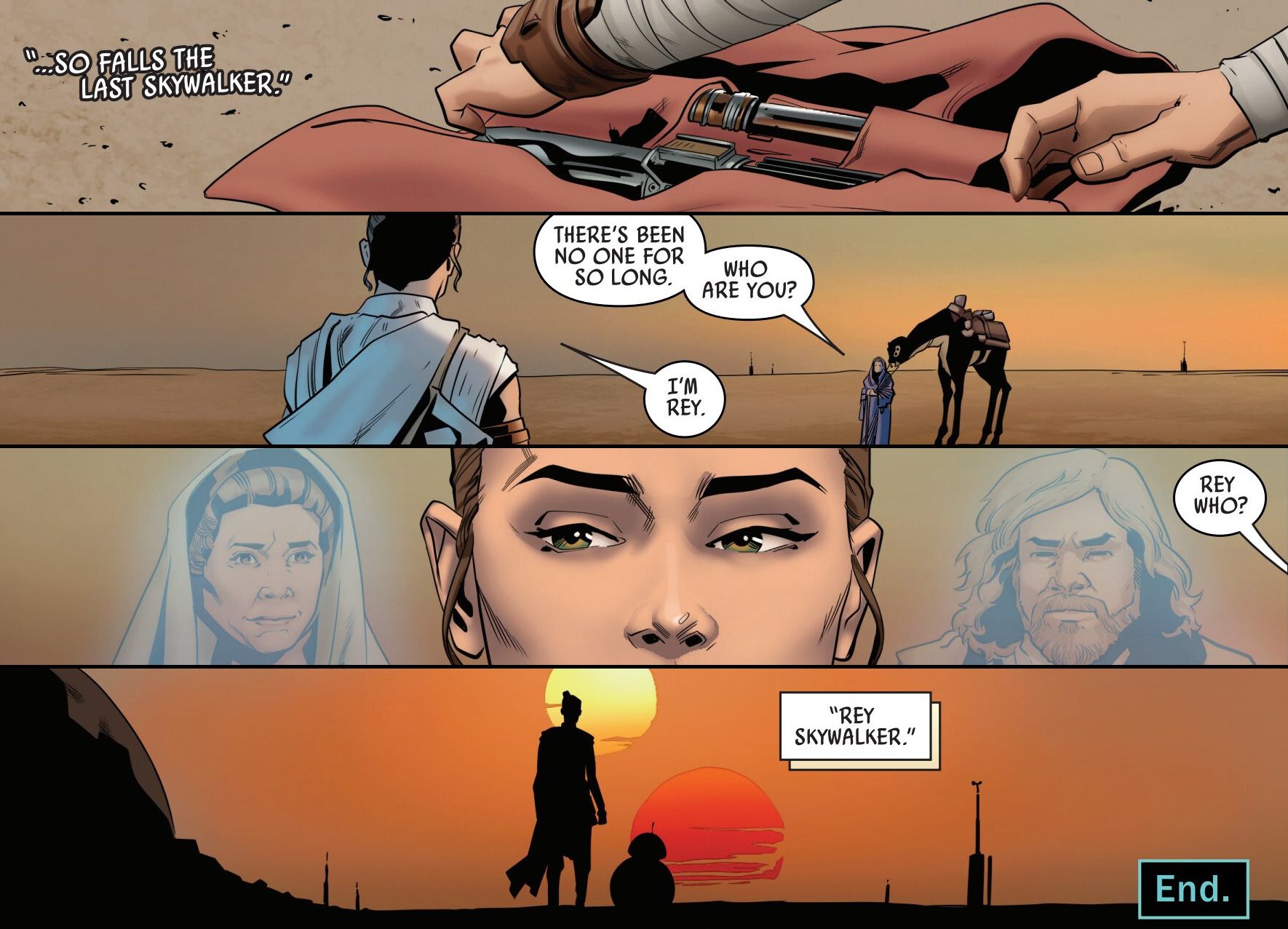 Rey Names Herself Skywalker in Star Wars Comic Adaptation Ending