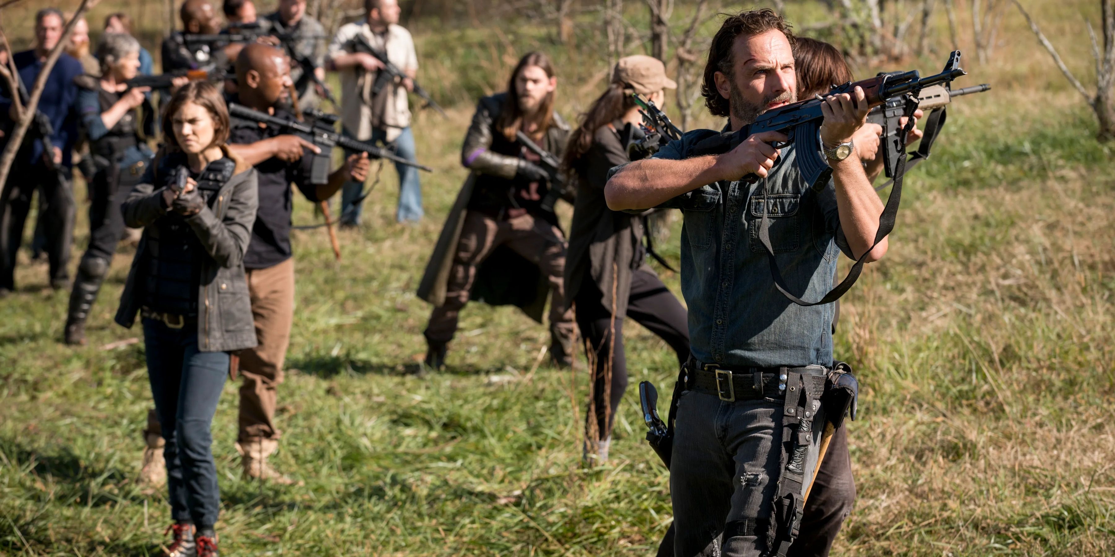 Rick and his group go into battle in The Walking Dead