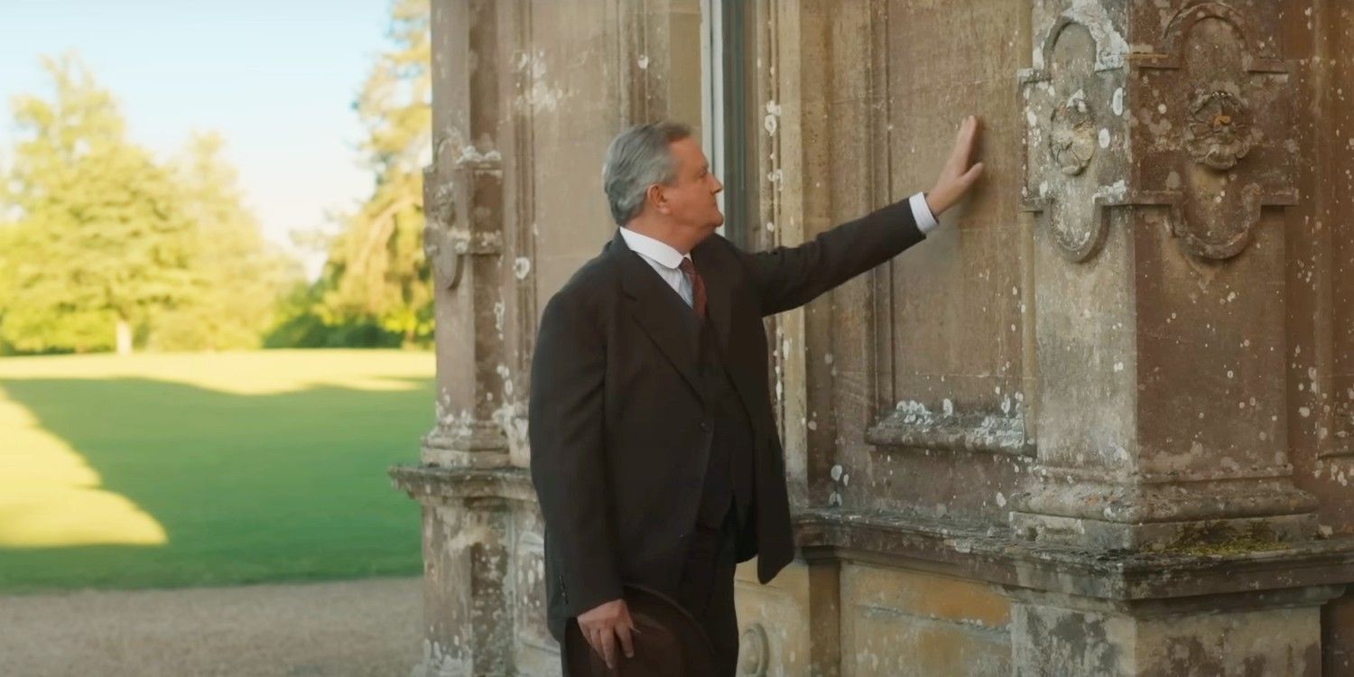 Robert pressing a kiss to the side of Downton in Downton Abbey The Grand Finale