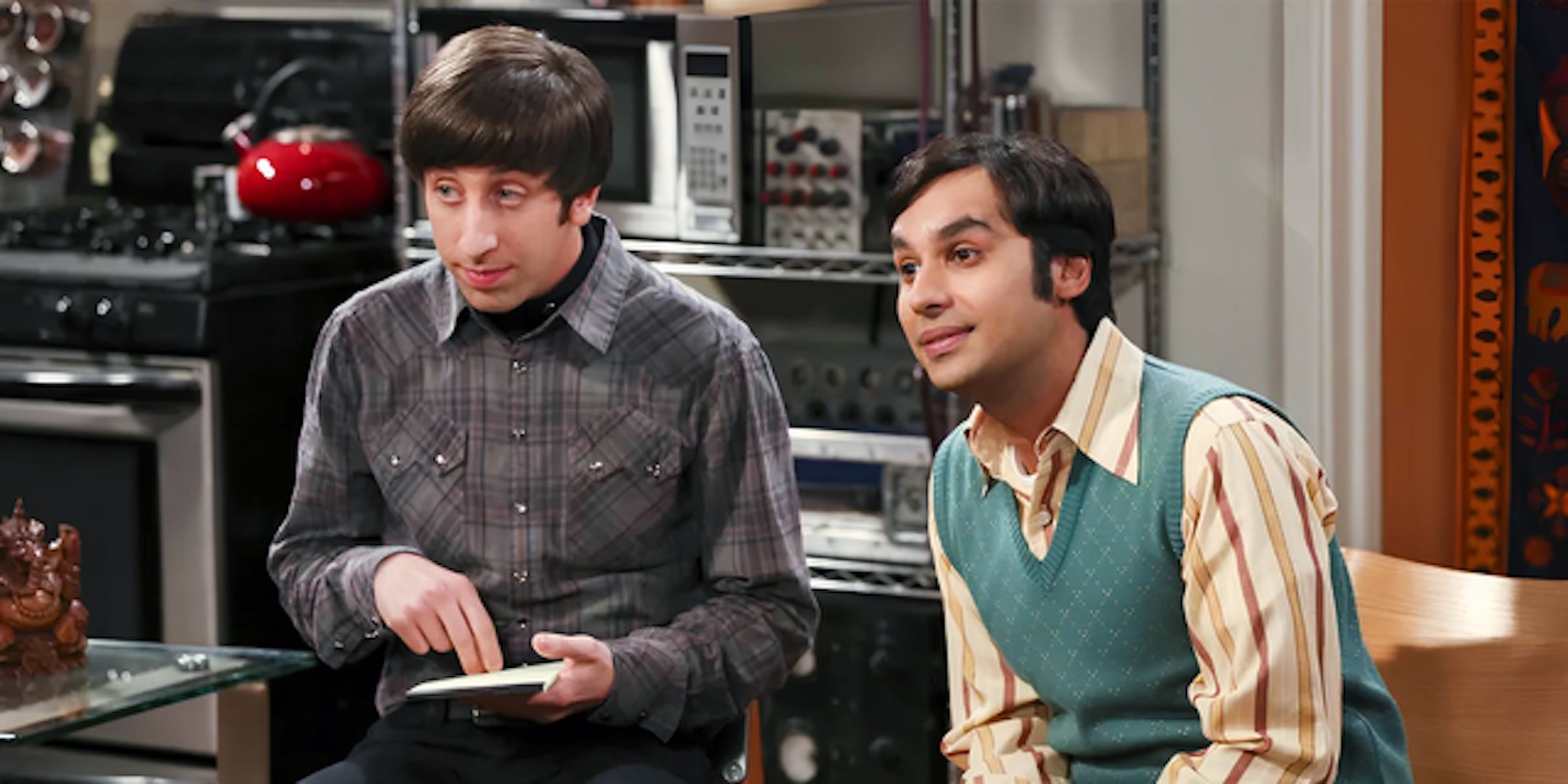 Simon Helberg's Howard and Kunal Nayyar's Raj sit together in an office from The Big Bang Theory
