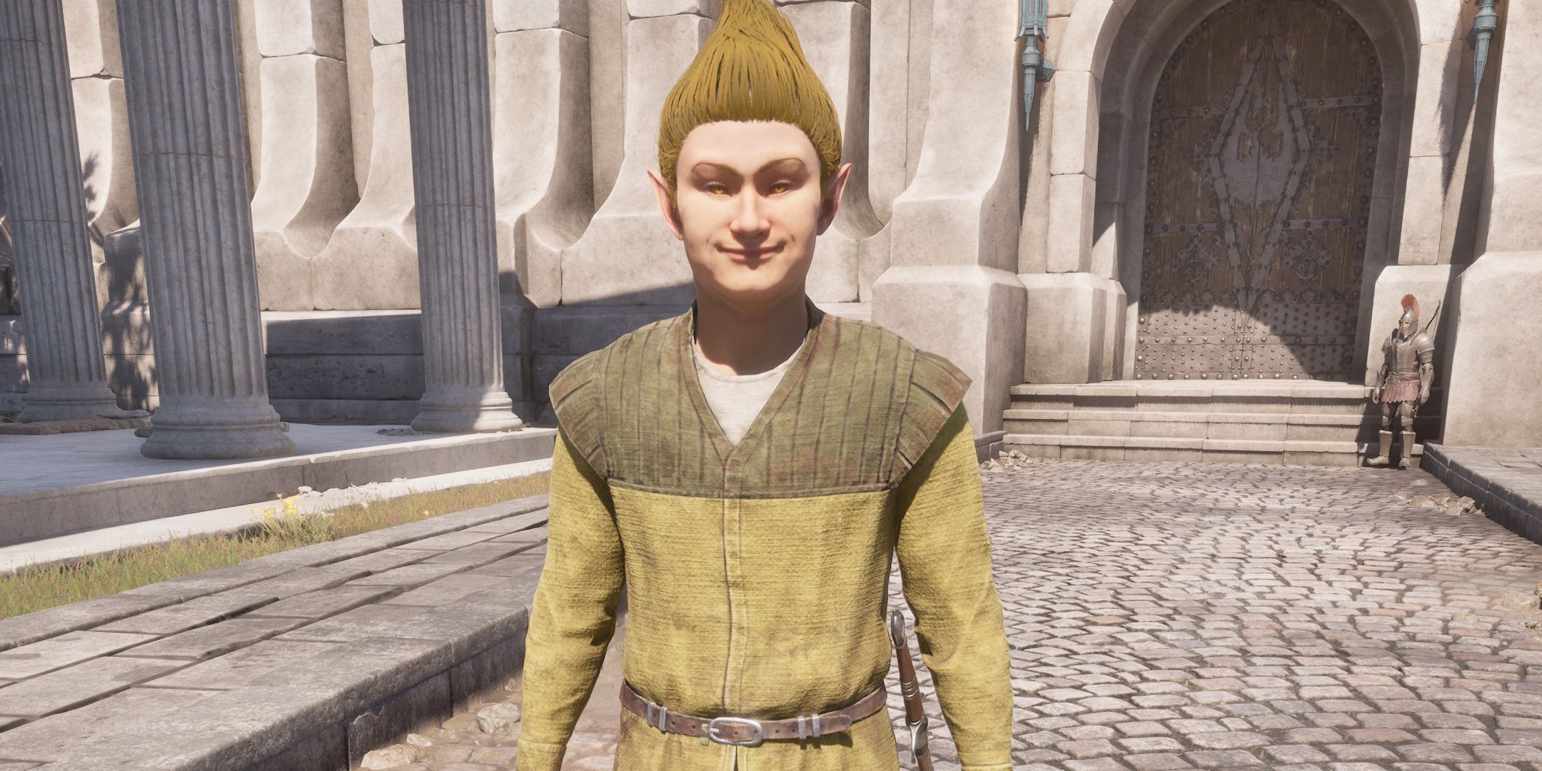 The Adoring Fan stood in the Imperial City in Oblivion Remastered